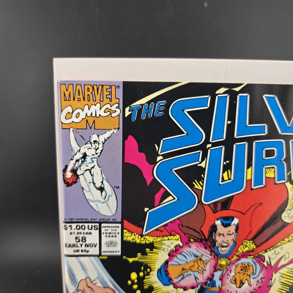 SILVER SURFER #58 NM 9.4 Marvel 1991 Ron Lim Infinity Gauntlet Newsstand Crisp - Picture 2 of 7